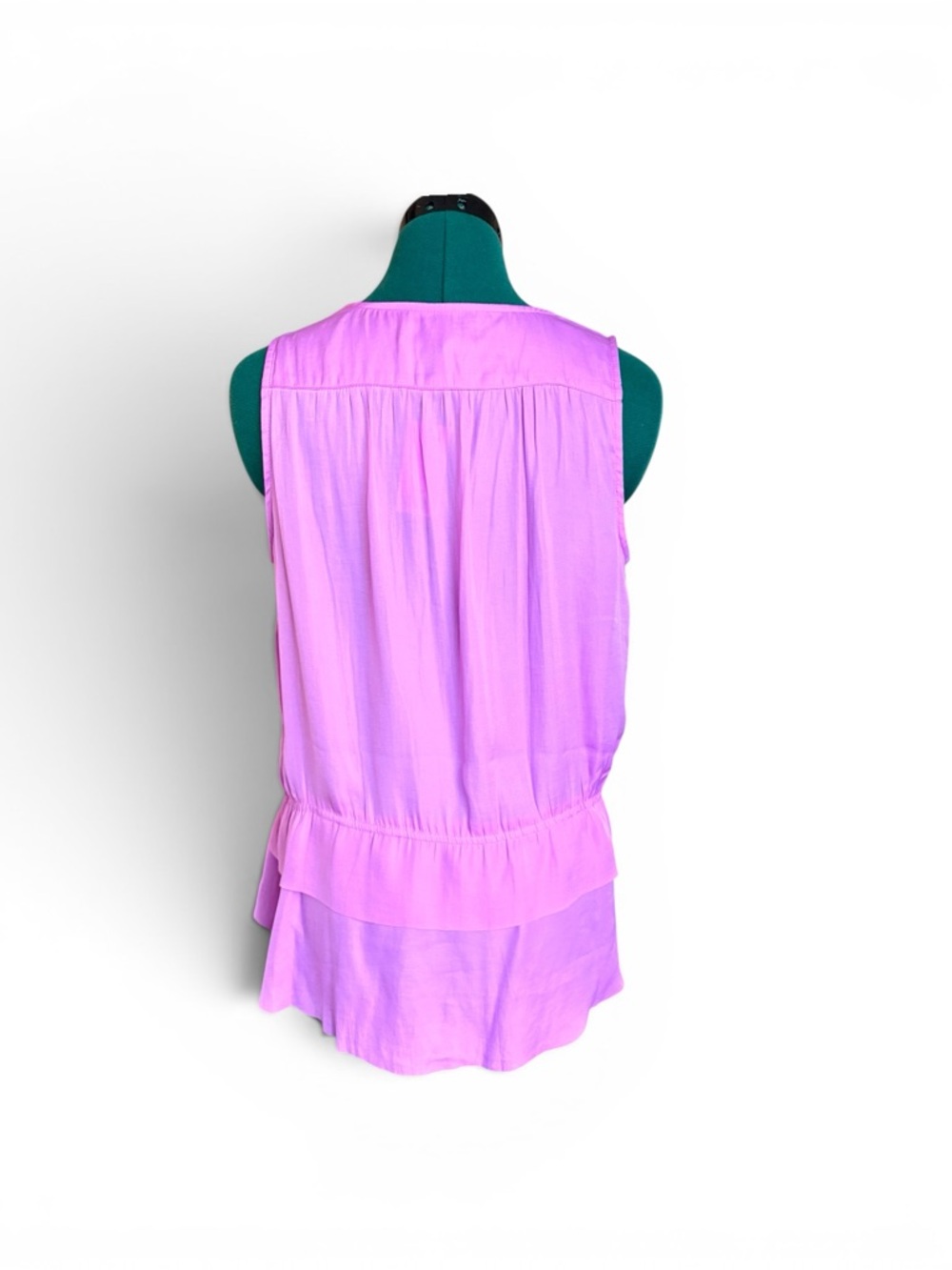 Banana Republic Light Pink V-Neck Peplum Blouse with Cream Open Cardigan - Picture 8 of 12